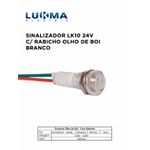 SINALEIRO LED C/ RAB OLHO DE BOI LK-10 BCO 24V LUKMA 