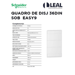 QUADRO DE DISJ 36DIN SOB EASY 9