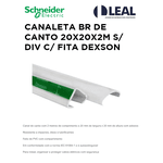CANALETA BRANCA 20X20X2M SEM DIVISÓRIA COM FITA COM RETENTOR DEXSON