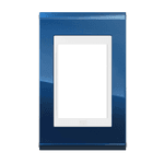 PLACA 4X2 3 MOD BCO/CLASSIC BLUE ALTO BRILHO REFINATTO PREMIUM