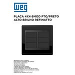 PLACA 4X4 6 MOD PTO/PTO ALTO BRILHO REFINATTO PREMIUM