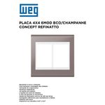 PLACA 4X4 6 MOD BCO/CHAMPANHE CONCEPT REFINATTO