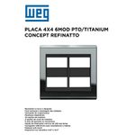 PLACA 4X4 6 MOD PTO/TITANIO CONCEPT REFINATTO