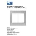 PLACA 4X4 6 MOD BCO/ACO ESCOVADO CONCEPT REFINATTO