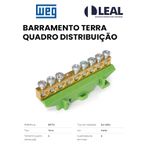 BARRAMENTO TERRA C/8 BORNES TRILHO VD WEG