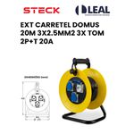 EXT CARRETEL DOMUS 20M 3X2.5MM2 3X TOM 2P+T 20A STECK