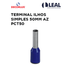 TERMINAL ILHÓS SIMPLES 50MM AZUL PCT50 DECORLUX