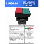 BOTÃO DUPLO S/ ILUMINAÇÃO LK-EW8425 VD/VM 1NA+1NF LUKMA