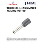 TERMINAL ILHOS SIMPLES 4MM PCT100 CZ DECORLUX 
