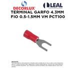 TERMINAL GARFO 4.3MM FIO 0.5-1.5MM PCT100VM DECORLUX 