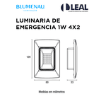 LUMINARIA DE EMERGENCIA 1W 4X2 BLUMENAU