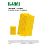 CAIXA LUZ PLAST. EMB 4X2 AMARELA - RETANG - ILUMI 620621S