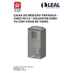 CAIXA DE MEDIÇÃO CMD3 P6 CINZA DISJUNTOR DIR. DPS VIDRO RGE CPFL