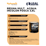 RESINA MULT. ACQUA INCOLOR FOSCA 3,6L HYDRONORTH
