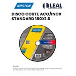 DISCO CORTE AÇO/INOX STANDARD 180X1.6 NORTON