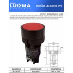 BOTÃO MONOBLOCO PULSANTE LK-EA145 VM 1NA+1NF 