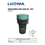 SINALEIRO LED 22MM LK16-22 VD 12V LUKMA 