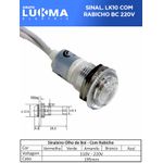 SINALEIRO LED C/ RAB OLHO DE BOI LK-10 BCO 220V LUKMA