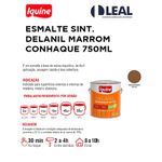 Tinta Esmalte Brilhante Delanil Madeiras e Metais 750ml Marrom Conhaque IQUINE