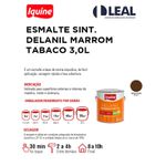 Tinta Esmalte Brilhante Delanil Madeiras e Metais 3L Marrom Tabaco IQUINE