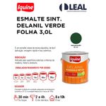 Tinta Esmalte Brilhante Delanil Madeiras e Metais 3L Verde Folha IQUINE
