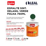 Tinta Esmalte Brilhante Delanil Madeiras e Metais 750ml Verde Folha IQUINE