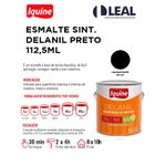 Tinta Esmalte Sintético Brilhante Delanil Madeiras e Metais 112,5ml Preto IQUINE