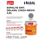 Tinta Esmalte Brilhante Delanil Madeiras e Metais 3L Cinza Médio IQUINE