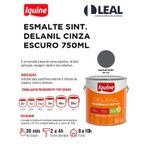 Tinta Esmalte Brilhante Delanil Madeiras e Metais 750ml Cinza Escuro IQUINE