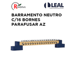 BARRAMENTO NEUTRO C/16 BORNES PARAFUSAR AZ ROHDINA 