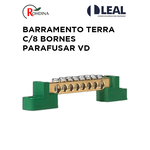 BARRAMENTO TERRA C/8 BORNES PARAFUSAR VD ROHDINA 