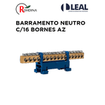 BARRAMENTO NEUTRO C/16 BORNES TRILHO AZ ROHDINA 