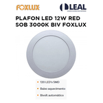 PLAFON LED 12W RED SOB 3000K BCO BIV (17X3,8) FOXLUX 