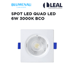 SPOT LED QUAD LED 6W 3000K BCO BLUMENAU
