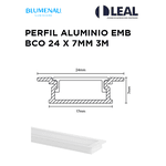 PERFIL ALUMINIO EMB BCO 24 X 7MM 3M BLUMENAU