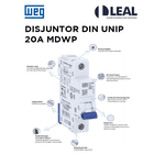 DISJUNTOR DIN UNIP 20A MDWP WEG 
