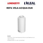 REFIL VELA ACQUA DUE LORENZ 