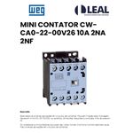 MINI CONTATOR AUXILIAR CWCA0-22-00V26 10A 2NA 2NF WEG