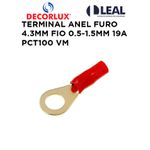 TERMINAL OLHAL FURO 4.3MM FIO 0.5-1.5MM 19A PCT100 VM DECORLUX