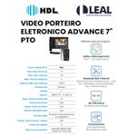 PORTEIRO ELETRONICO COM VIDEO ADVANCED 7