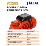 BOMBA DAGUA PERIFERICA 1CV FOXLUX