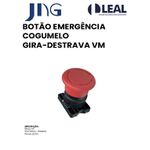 BOTÃO EMERGÊNCIA COGUMELO GIRA-DESTRAVA VERMELHO JNG