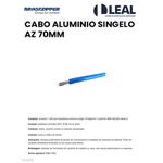 CABO ALUMINIO SINGELO AZUL 70MM 