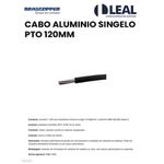 CABO ALUMINIO SINGELO PRETO 120MM 