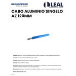 CABO ALUMINIO SINGELO AZUL 120MM 