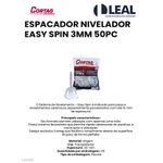 ESPAÇADOR NIVELADOR EASY SPIN 3MM 50PÇ CORTAG