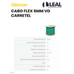 CABO FLEX 6MM PTO CARRETEL COBRECOM 