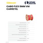 CABO FLEX 6MM PTO CARRETEL COBRECOM 