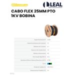 CABO FLEX 25 MM PRETO - 1KV BOBINA