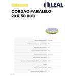 CORDAO PARALELO 2X0.50 Branco COBRECOM 